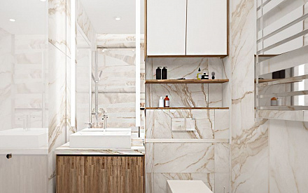 Дизайн интерьера ванной в трёхкомнатной квартире 95 кв.м в современном стиле12