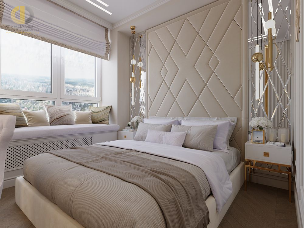 Спальня в стиле дизайна современный по адресу г. Москва, Шелепихинская набережная, дом 34, 2021 года
