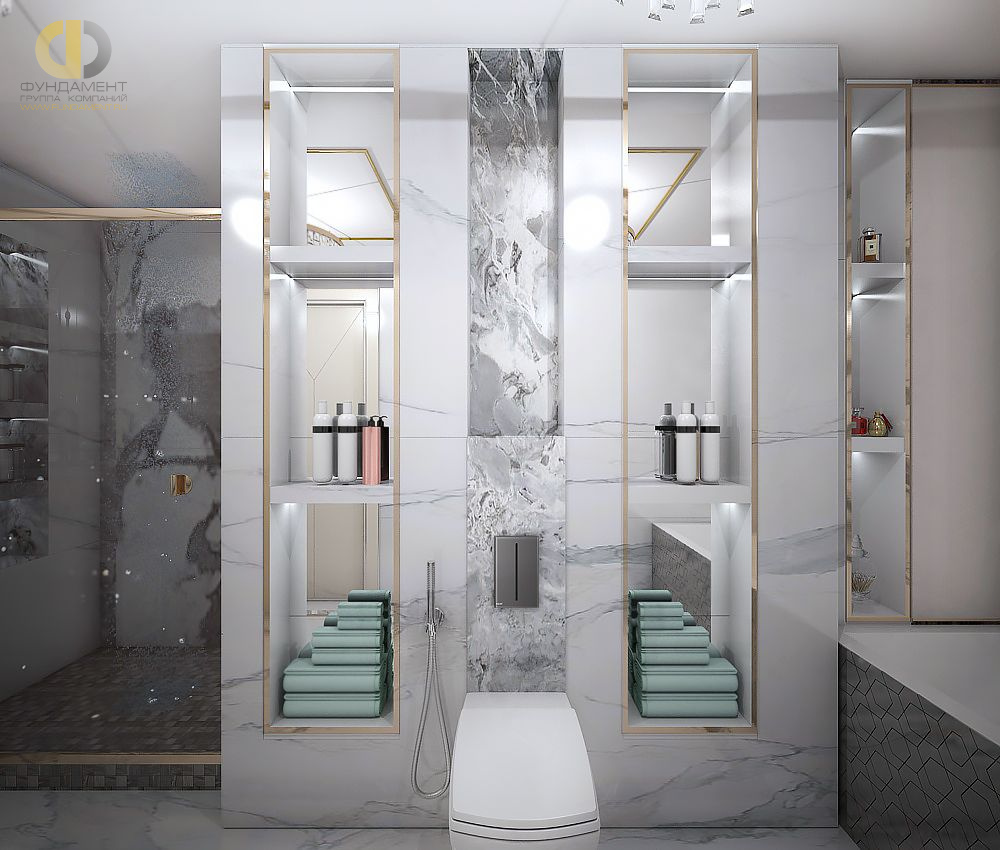 Дизайн интерьера ванной в шестикомнатной квартире 200 кв.м в стиле ар-деко31