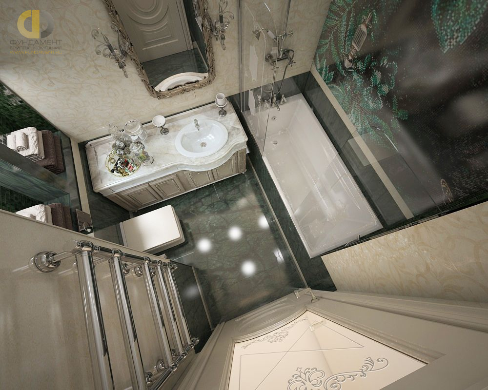 Дизайн интерьера ванной в двухкомнатной квартире 80 кв.м в классическом стиле14