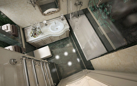 Дизайн интерьера ванной в двухкомнатной квартире 80 кв.м в классическом стиле14