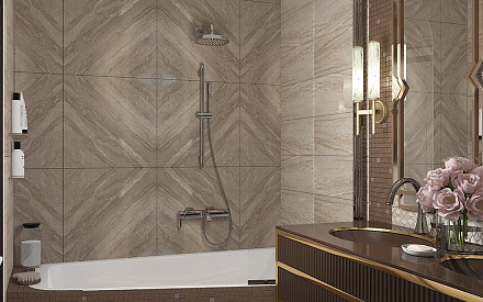 Дизайн интерьера ванной в четырёхкомнатной квартире 114 кв. м в стиле ар-деко и неоклассика 31