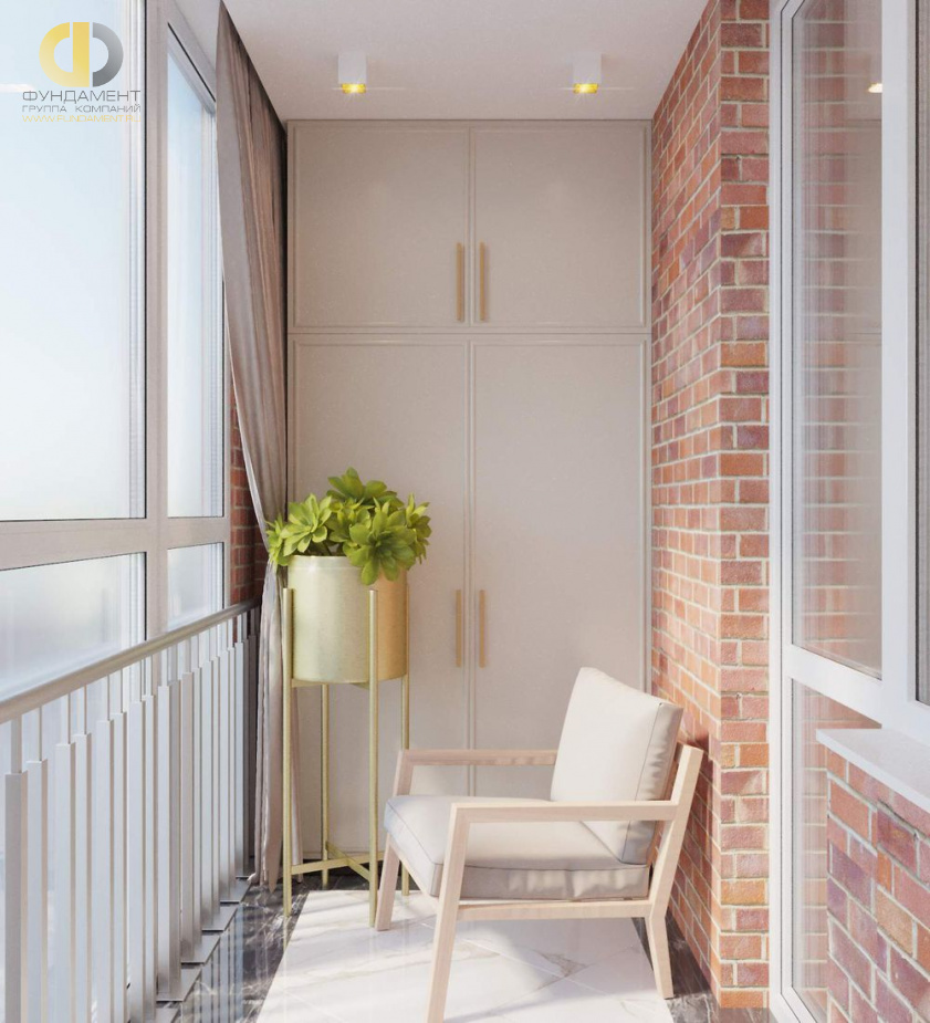 Дизайн интерьера балкона в двухкомнатной квартире 76 кв.м в стиле ар-деко19