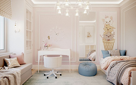 Дизайн интерьера детской в четырёхкомнатной квартире 101 кв.м в стиле неоклассика14