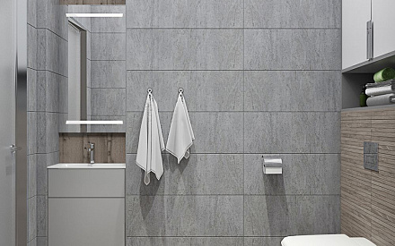 Дизайн интерьера ванной в трёхкомнатной квартире 101 кв.м в современном стиле2