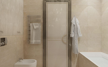 Дизайн интерьера ванной в трёхкомнатной квартире 110 кв.м в стиле ар-деко19