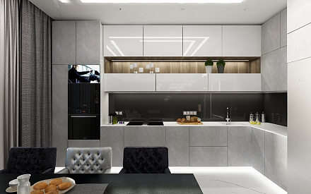 Дизайн кухни  120 кв. м в современном стиле