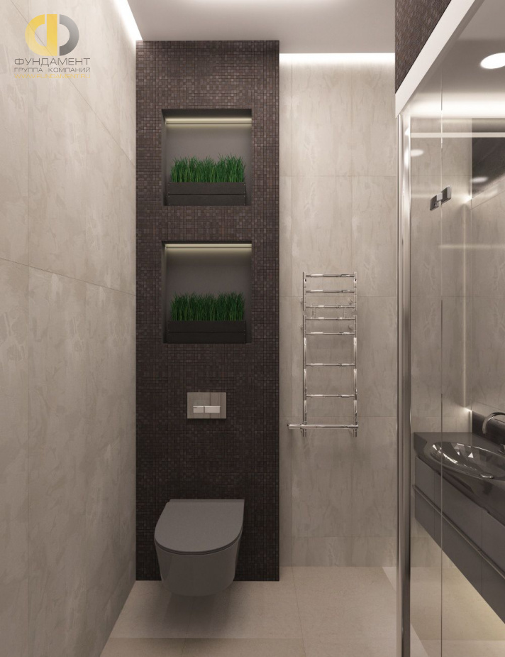 Дизайн интерьера ванной в четырёхкомнатной квартире 165 кв.м в классическом стиле с элементами лофт21