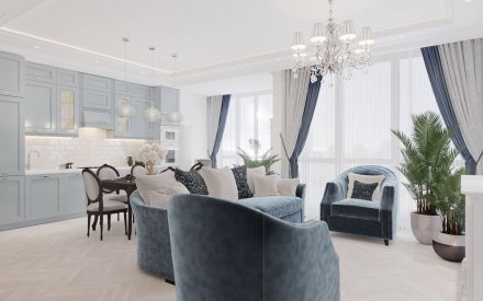 Элитный дизайн интерьера шестикомнатной квартиры в Москве