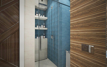 Дизайн интерьера ванной в четырёхкомнатной квартире 115 кв.м в современном стиле17