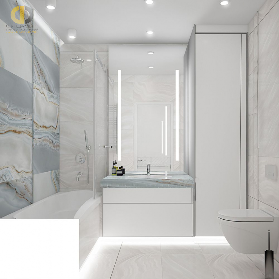 Дизайн интерьера ванной в трёхкомнатной квартире 86 кв.м в стиле ар-деко19