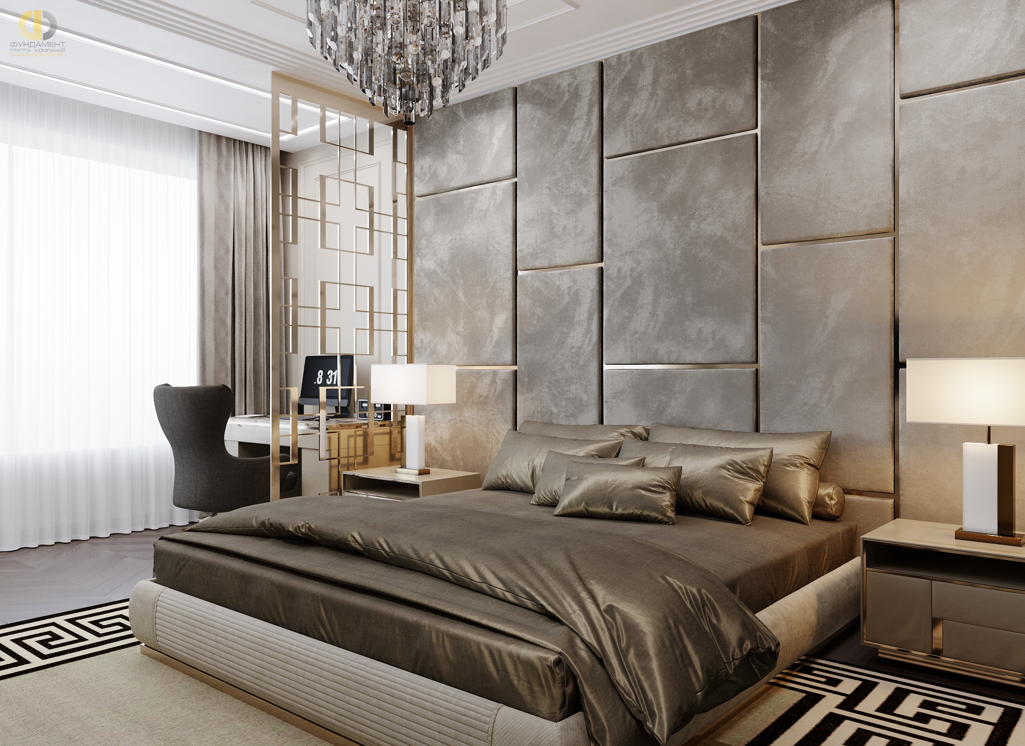 Дизайн спальни в стиле арт-деко – фото 132
