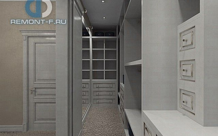 Дизайн гардероба в 4-комнатной квартире 106 кв. м в стиле неоклассика
