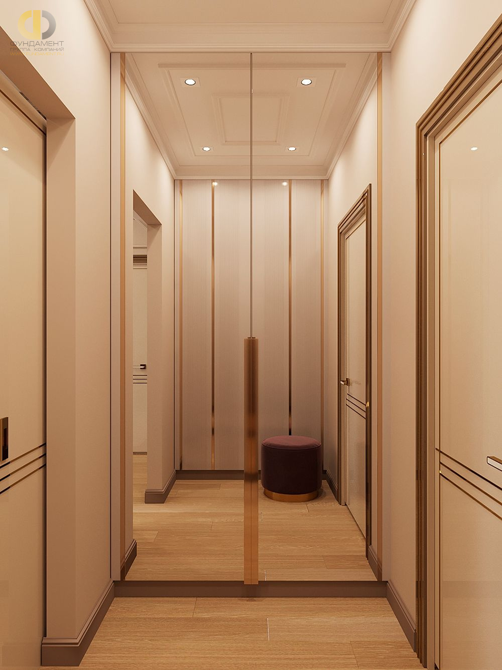 Дизайн коридора в стиле неоклассическом – фото 18
