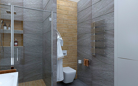 Дизайн интерьера ванной в трёхкомнатной квартире 123 кв.м в современном стиле3