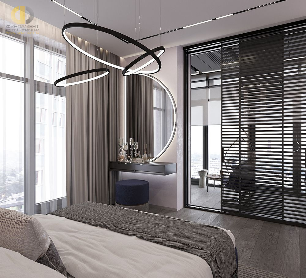 Спальня в стиле дизайна арт-деко (ар-деко) по адресу г. Москва, 2-я Филёвская улица, дом 4, 2021 года