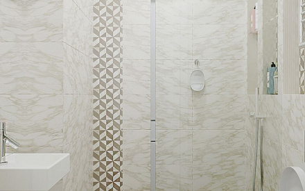 Дизайн интерьера ванной в четырёхкомнатной квартире 124 кв.м в стиле неоклассика с элементами ар-деко17