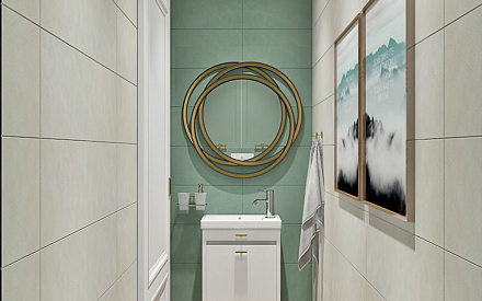 Дизайн интерьера ванной в трёхкомнатной квартире 80 кв.м в стиле неоклассика5