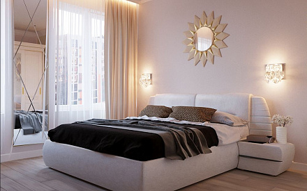 Дизайн спальни в двухкомнатной квартире в современном стиле