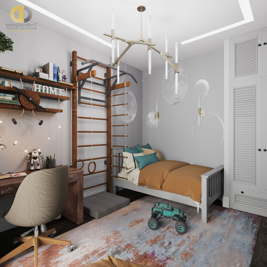 Дизайн интерьера детской в трёхкомнатной квартире 78 кв.м в стиле ар-деко25