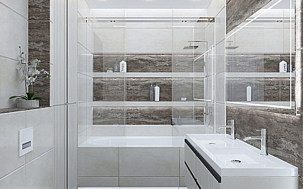 Дизайн интерьера ванной в четырёхкомнатной квартире 107 кв.м в современном стиле15