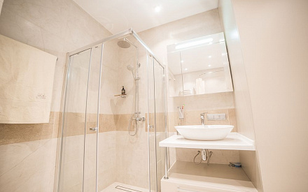 Ремонт ванной в трёхкомнатной квартире 109 кв.м в стиле минимализм