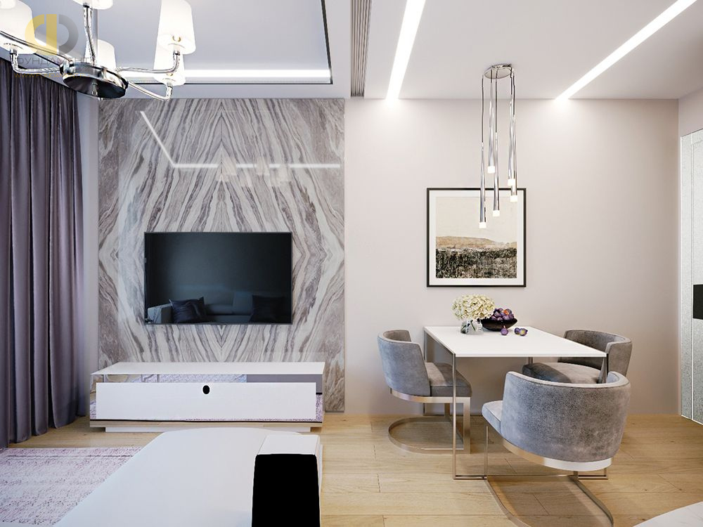 Дизайн интерьера гостиной в 3х-комнатной квартире 70 кв.м в современном стиле6