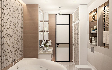 Дизайн интерьера ванной в пятикомнатной квартире 108 кв. м в современном стиле 13