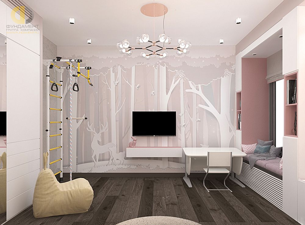 Дизайн интерьера детской в четырёхкомнатной квартире 107 кв.м в современном стиле28