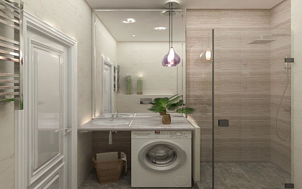 Дизайн интерьера ванной в трёхкомнатной квартире 103 кв.м в стиле эклектика18