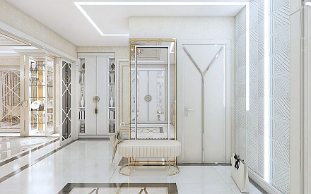 Дизайн интерьера коридора в шестикомнатной квартире 200 кв.м в стиле ар-деко40