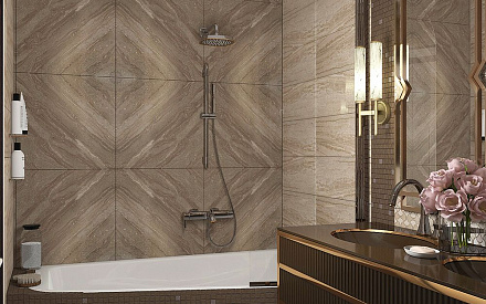 Дизайн интерьера ванной в четырёхкомнатной квартире 114 кв. м в стиле ар-деко и неоклассика 28