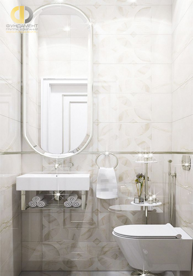 Дизайн интерьера ванной в трёхкомнатной квартире 74 кв.м в современном стиле с элементами ар-деко19