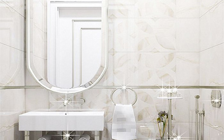 Дизайн интерьера ванной в трёхкомнатной квартире 74 кв.м в современном стиле с элементами ар-деко19