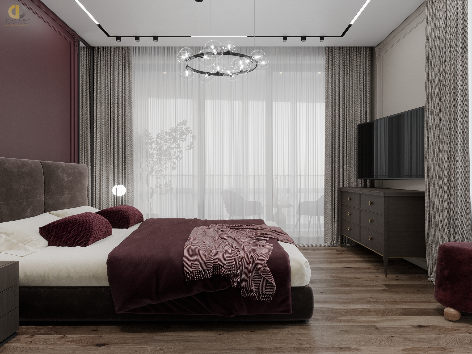Дизайн спальни в стиле cовременном – фото 3