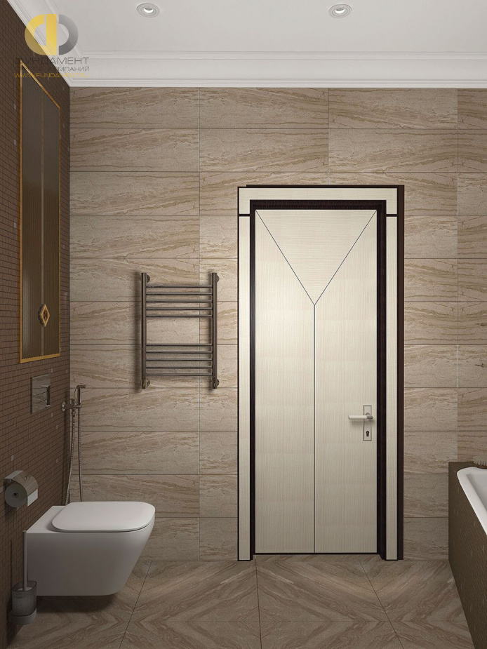 Дизайн интерьера ванной в четырёхкомнатной квартире 114 кв. м в стиле ар-деко и неоклассика 30