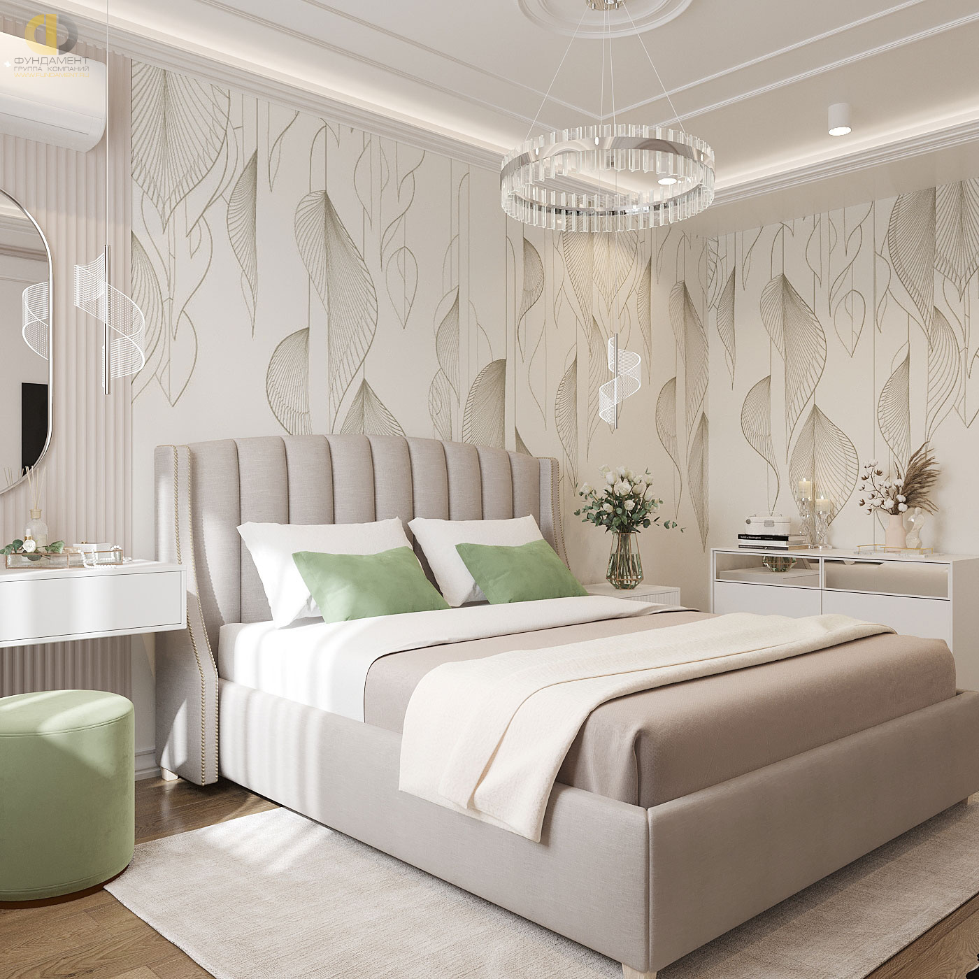 Дизайн спальни в стиле неоклассическом – фото 140