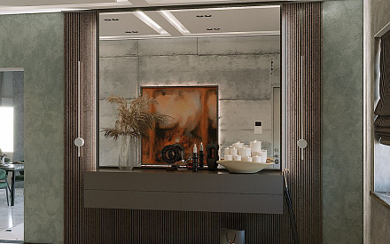 Дизайн интерьера коридора в доме 182 кв. м в современном стиле лофт и пэчворк 1