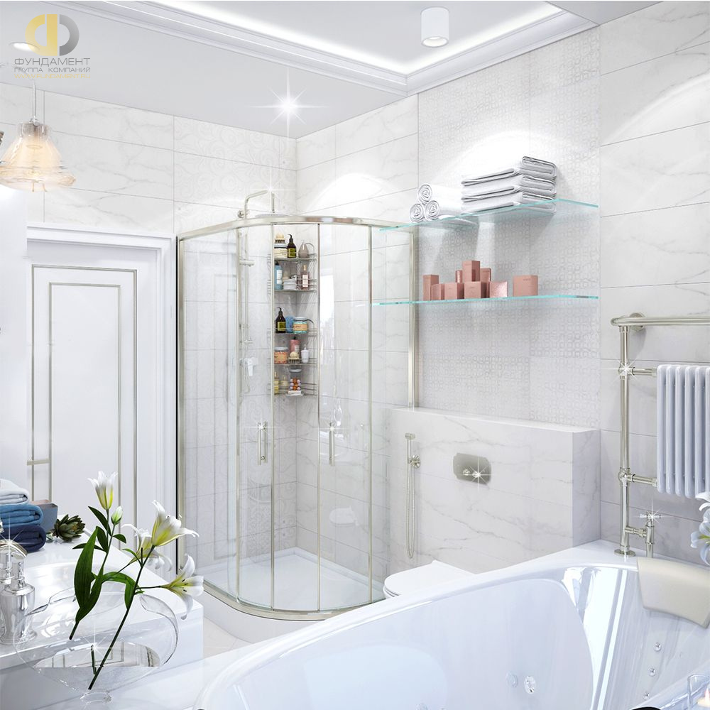 Ванная в стиле дизайна современный по адресу г. Москва, Ленинградский пр-т, вл. 31, 2019 года