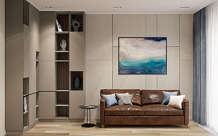 Дизайн интерьера кабинета в трёхкомнатной квартире 135 кв.м в современном стиле21