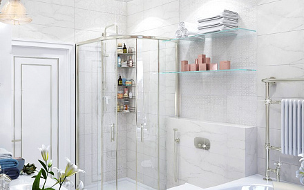 Дизайн интерьера ванной в трёхкомнатной квартире 74 кв.м в современном стиле с элементами ар-деко17