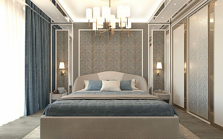 Дизайн интерьера спальни в четырёхкомнатной квартире 117 кв.м в стиле неоклассика17