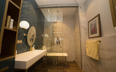 Ремонт ванной в четырёхкомнатной квартире 140 кв.м в стиле фьюжн