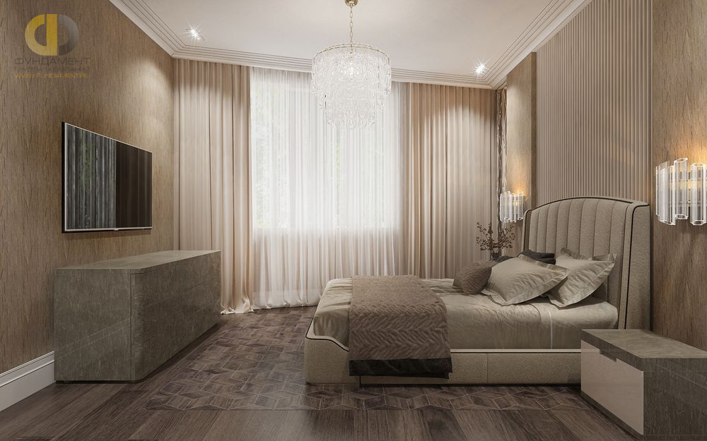 Дизайн интерьера спальни в трёхкомнатной квартире 110 кв.м в стиле ар-деко15