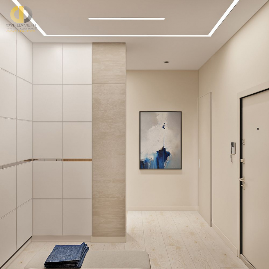 Дизайн интерьера коридора в трёхкомнатной квартире 135 кв.м в современном стиле25