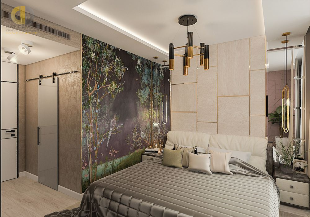 Дизайн интерьера спальни в пятикомнатной квартире 108 кв. м в современном стиле 11