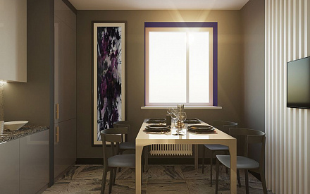Дизайн интерьера кухни в трёхкомнатной квартире 75 кв.м в стиле минимализм8