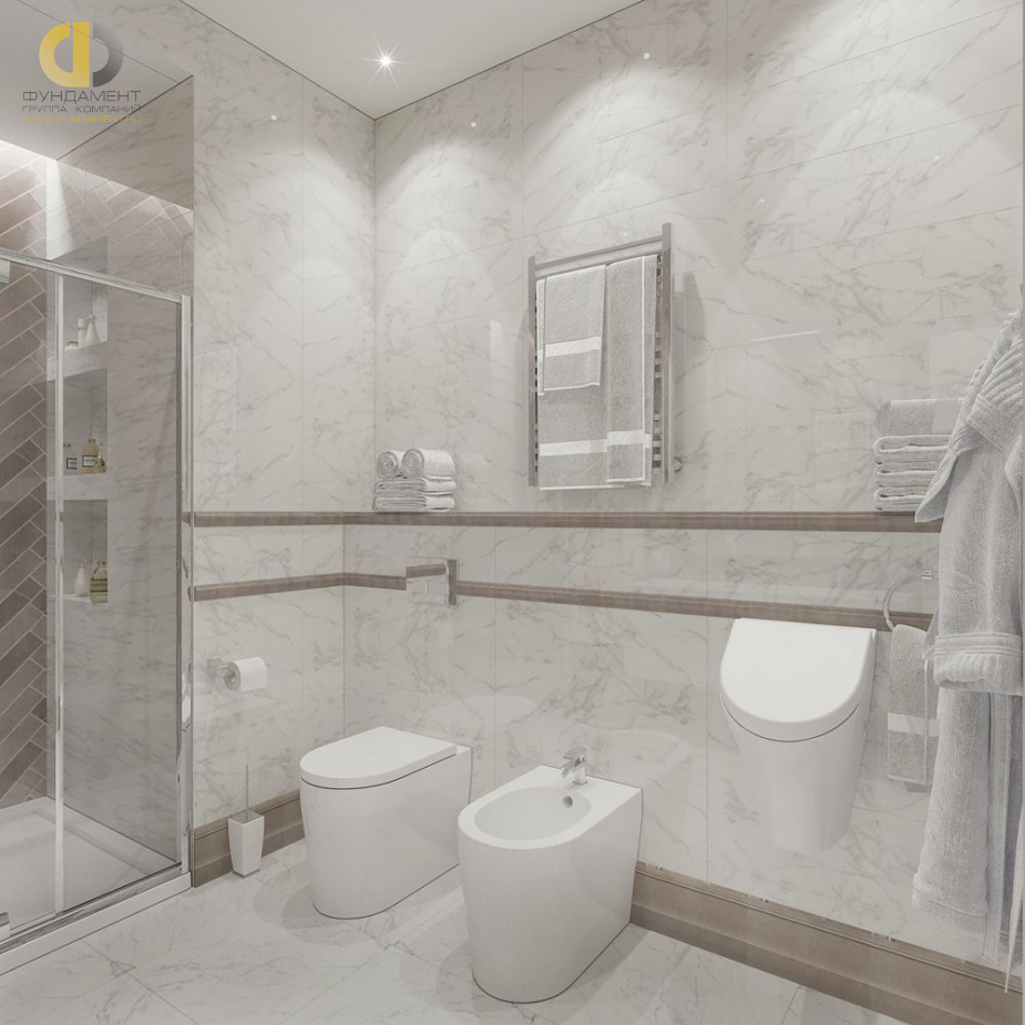 Дизайн интерьера ванной в пятикомнатной квартире 155 кв.м в стиле неоклассика14