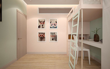 Дизайн интерьера детской в трёхкомнатной квартире 70 кв.м в современном стиле11