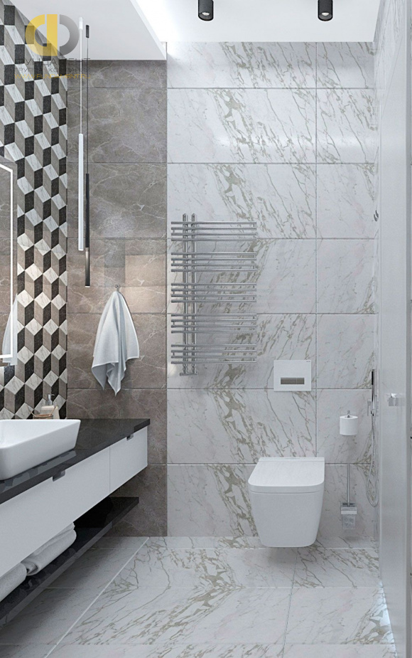 Дизайн интерьера ванной в трёхкомнатной квартире 123 кв.м в современном стиле22